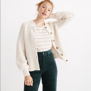 Madewell: Surrey Bobble Cardigan Sweater Small